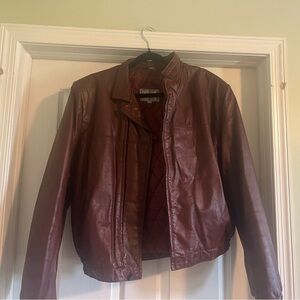 Vintage brown Lavion leather men’s jacket